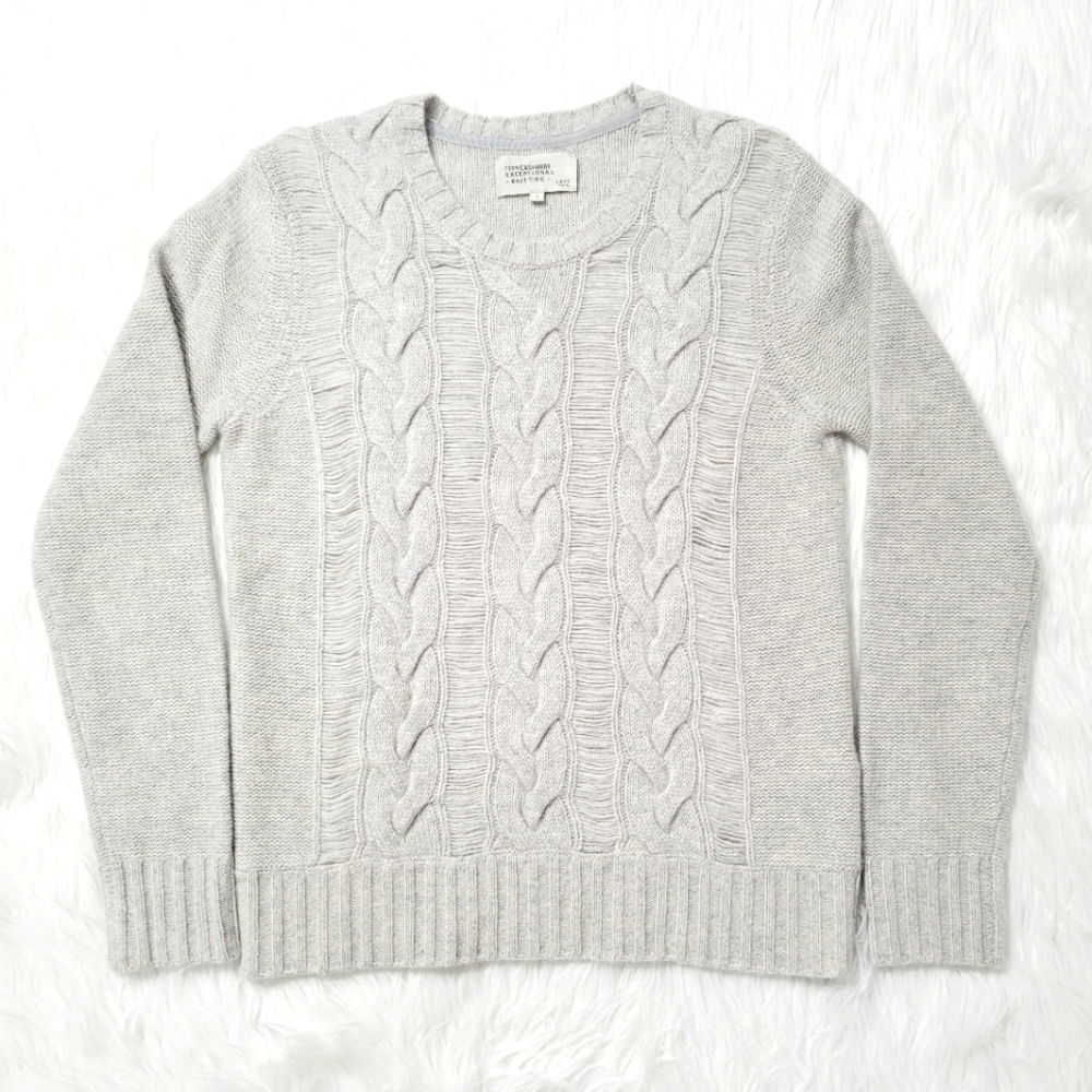Loft by Design 100% cashmere cable knit sweater, small-medium